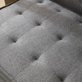 Multipurpose Linen Fabric Ottoman Lazy Sofa Pulling Out Sofa Bed Dark Grey Dark Grey Foam Fabric