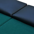 73Inch Oval Light Series Green Felt Foldable Poker Table Green Modern Metal