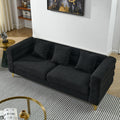 3 Seater 2 Seater Combination Sofa.Black Teddy Black Primary Living Space American Design Foam Fabric