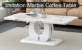 Modern Simple Luxury Imitation Marble Dining Table Rectangular Coffee Table. The Computer Desk. The Game Table. Suitable For Dining Room, Living Room, Terrace, Kitchen. W1151S00265 White Mdf