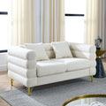 3 Seater 2 Seater Combination Sofa.White Teddy Ivory Ivory Primary Living Space American Design Foam Fabric