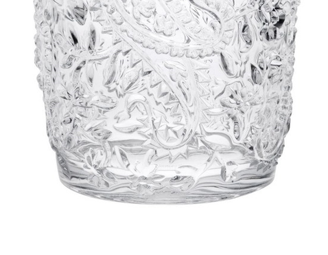Paisley Acrylic Glasses Drinking Set Of 4 Dof 13Oz , Plastic Drinking Glasses, Bpa Free Cocktail Glasses, Drinkware Set, Drinking Water Glasses Clear Acrylic