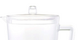2.75 Quarts Water Pitcher With Lid, Oval Halo Design Unbreakable Plastic Pitcher, Drink Pitcher, Juice Pitcher With Spout Bpa Free Blue Acrylic