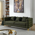 3 Seater 3 Seater Combination Sofa.Green Teddy Green Primary Living Space American Design Foam Fabric