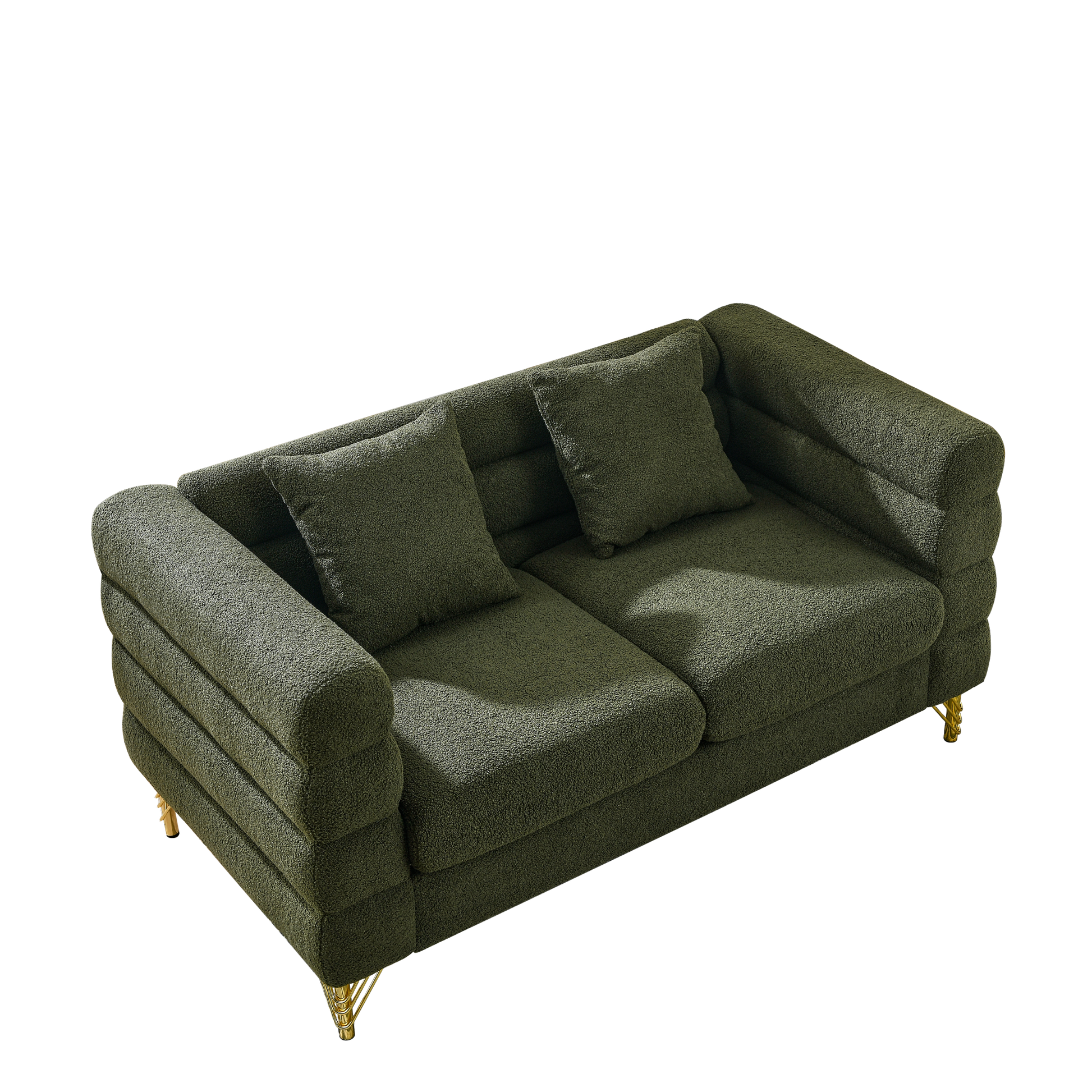 3 Seater 3 Seater Combination Sofa.Green Teddy Green Primary Living Space American Design Foam Fabric