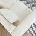 81 Inch Oversized 3 Seater Sectional Sofa, Living Room Comfort Fabric Sectional Sofa Deep Seating Sectional Sofa, Soft Sitting With 3 Pillows For Living Room,Bedroom,White Teddy Ivory W834S00036 Ivory Primary Living Space American Design Foam Fabric 3