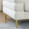 3 Seater 2 Seater Combination Sofa.White Teddy Ivory Ivory Primary Living Space American Design Foam Fabric