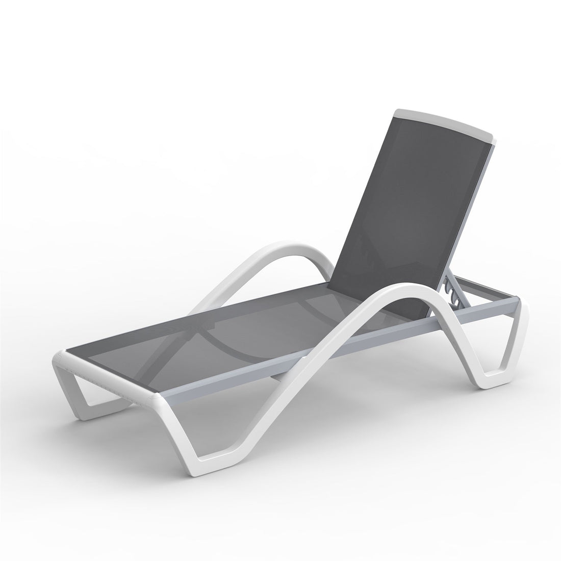 Patio Chaise Lounge Adjustable Aluminum Pool Lounge Chairs With Arm All Weather Pool Chairs For Outside,In Pool,Lawn Gray,1 Lounge Chair Gray Aluminium