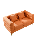 3 Seater 2 Seater Combination Sofa.Orange Teddy Orange Primary Living Space American Design Foam Fabric