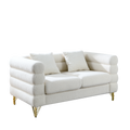 3 Seater 2 Seater Combination Sofa.White Teddy Ivory Ivory Primary Living Space American Design Foam Fabric