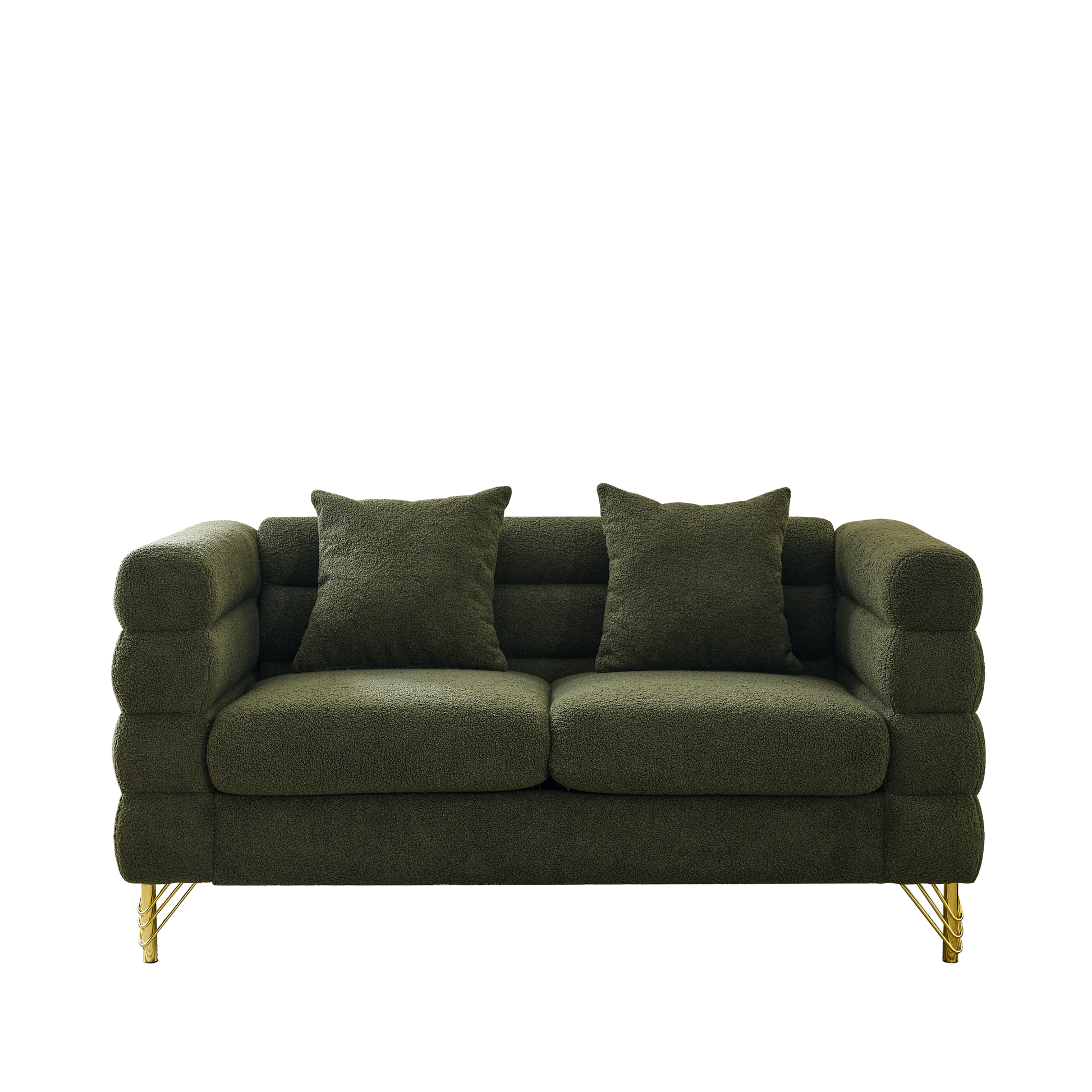 3 Seater 3 Seater Combination Sofa.Green Teddy Green Primary Living Space American Design Foam Fabric