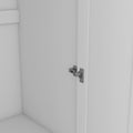 3 Door Shutter Wardrobe With Shelves, White Hinged White White Shelf Bedroom Contemporary 3 Mdf