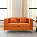 3 Seater 2 Seater Combination Sofa.Orange Teddy Orange Primary Living Space American Design Foam Fabric