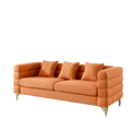 3 Seater 2 Seater Combination Sofa.Orange Teddy Orange Primary Living Space American Design Foam Fabric