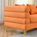 3 Seater 3 Seater Combination Sofa.Orange Teddy Orange Primary Living Space American Design Foam Fabric