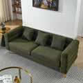 3 Seater 2 Seater Combination Sofa.Green Teddy Green Primary Living Space American Design Foam Fabric