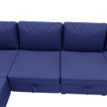 United We Win Modular Sectional Sofa U Shaped Modular Couch With Reversible Chaise Modular Sofa Sectional Couch With Storage Seats Navy Linen