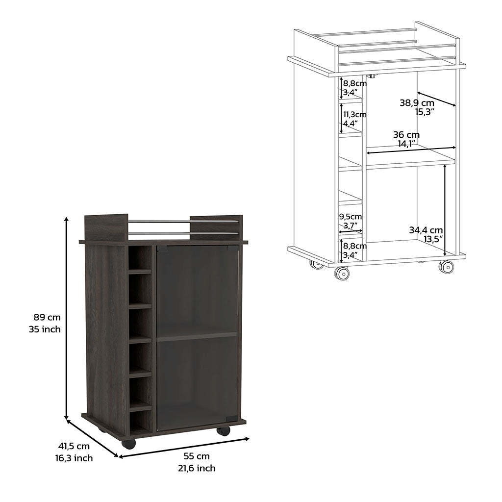 Harvey 2 Piece Living Room Set, Dallas Tv Stand Huali Bar Cart, Black Espresso, Black Espresso Black 50 59 Inches Particle Board Particle Board