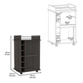 Harvey 2 Piece Living Room Set, Dallas Tv Stand Huali Bar Cart, Black Espresso, Black Espresso Black 70 79 Inches Particle Board Particle Board