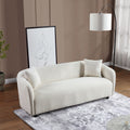 Modern Minimalist Sofa For Living Room Lounge Home Office, Color:Bishop Beige Beige Fabric