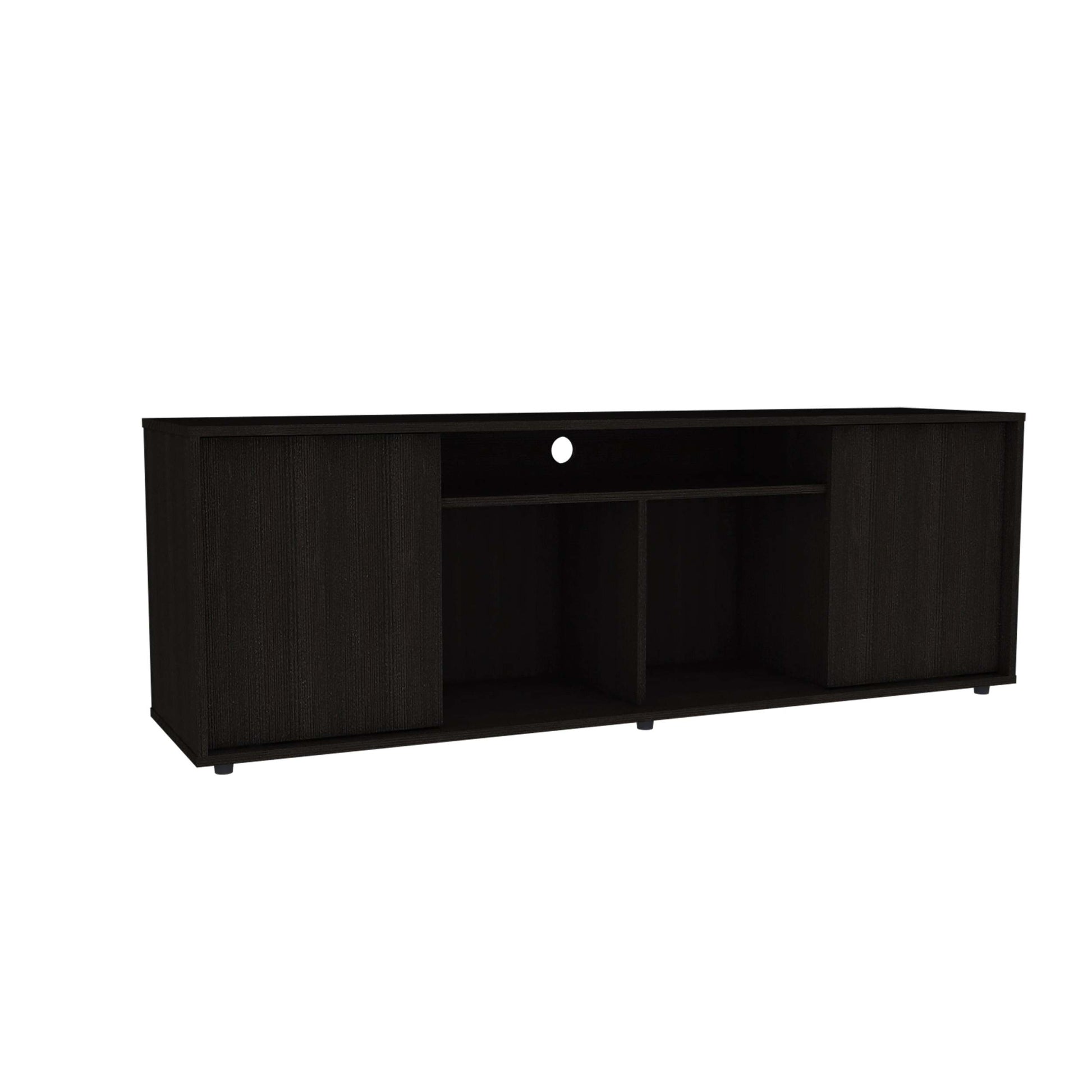 Harvey 2 Piece Living Room Set, Dallas Tv Stand Huali Bar Cart, Black Espresso, Black Espresso Black 70 79 Inches Particle Board Particle Board