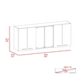 2 Piece Kitchen Set, Kitchen Island Cart 150 Wall Cabinet Glass, White Light Oak White Particle Board Particle Board
