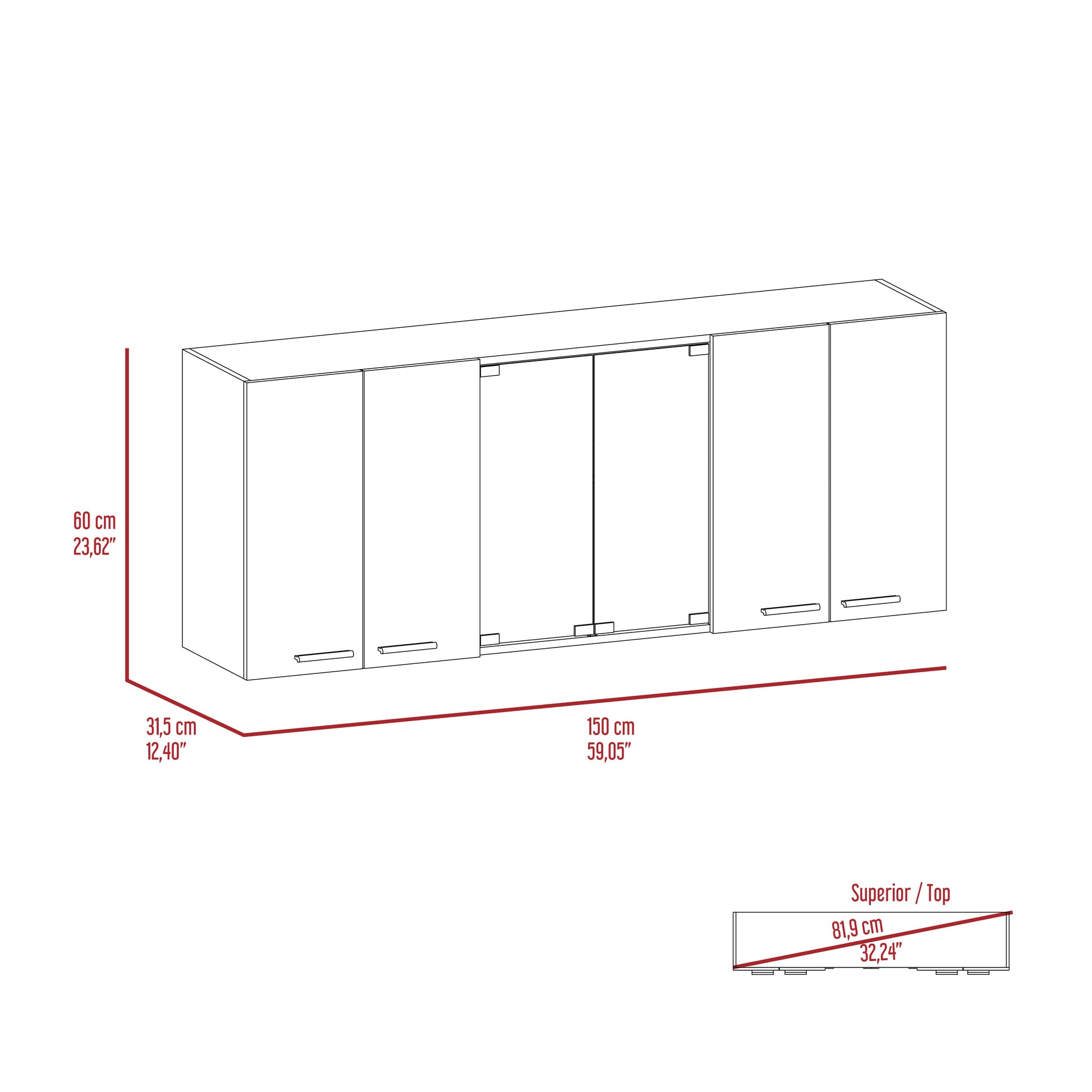 2 Piece Kitchen Set, Kitchen Island Cart 150 Wall Cabinet Glass, White Light Oak White Particle Board Particle Board