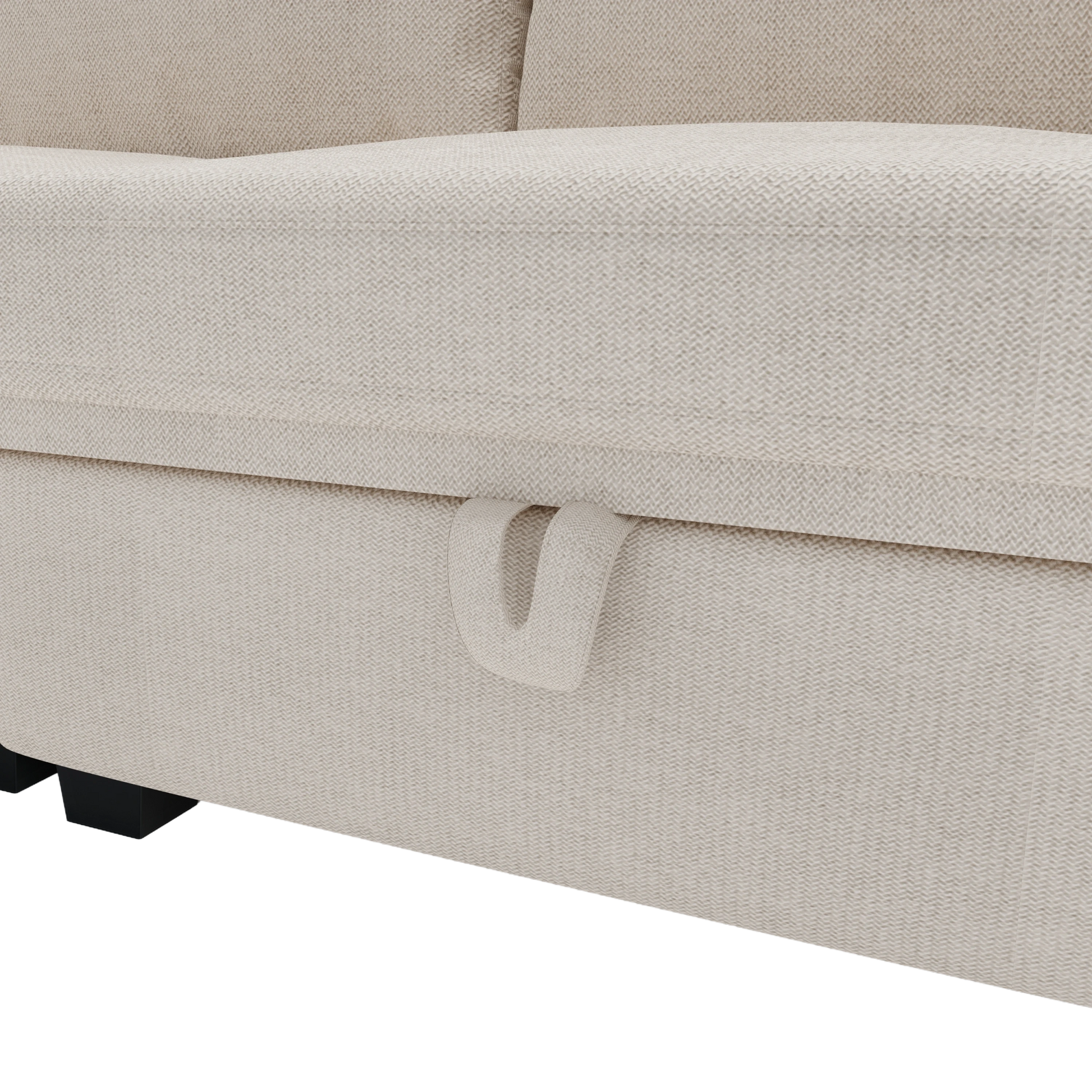 United We Win Modular Sectional Sofa U Shaped Modular Couch With Reversible Chaise Modular Sofa Sectional Couch With Storage Seats Beige Linen