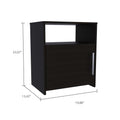 3 Piece Bedroom Set, Cartagena Armoire 2 Omaha Nightstands, Black Full Black 3 Piece Set Particle Board Particle Board