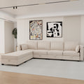 United We Win Modular Sectional Sofa U Shaped Modular Couch With Reversible Chaise Modular Sofa Sectional Couch With Storage Seats Beige Linen