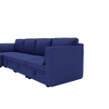 United We Win Modular Sectional Sofa U Shaped Modular Couch With Reversible Chaise Modular Sofa Sectional Couch With Storage Seats Navy Linen