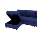 United We Win Modular Sectional Sofa U Shaped Modular Couch With Reversible Chaise Modular Sofa Sectional Couch With Storage Seats Navy Linen