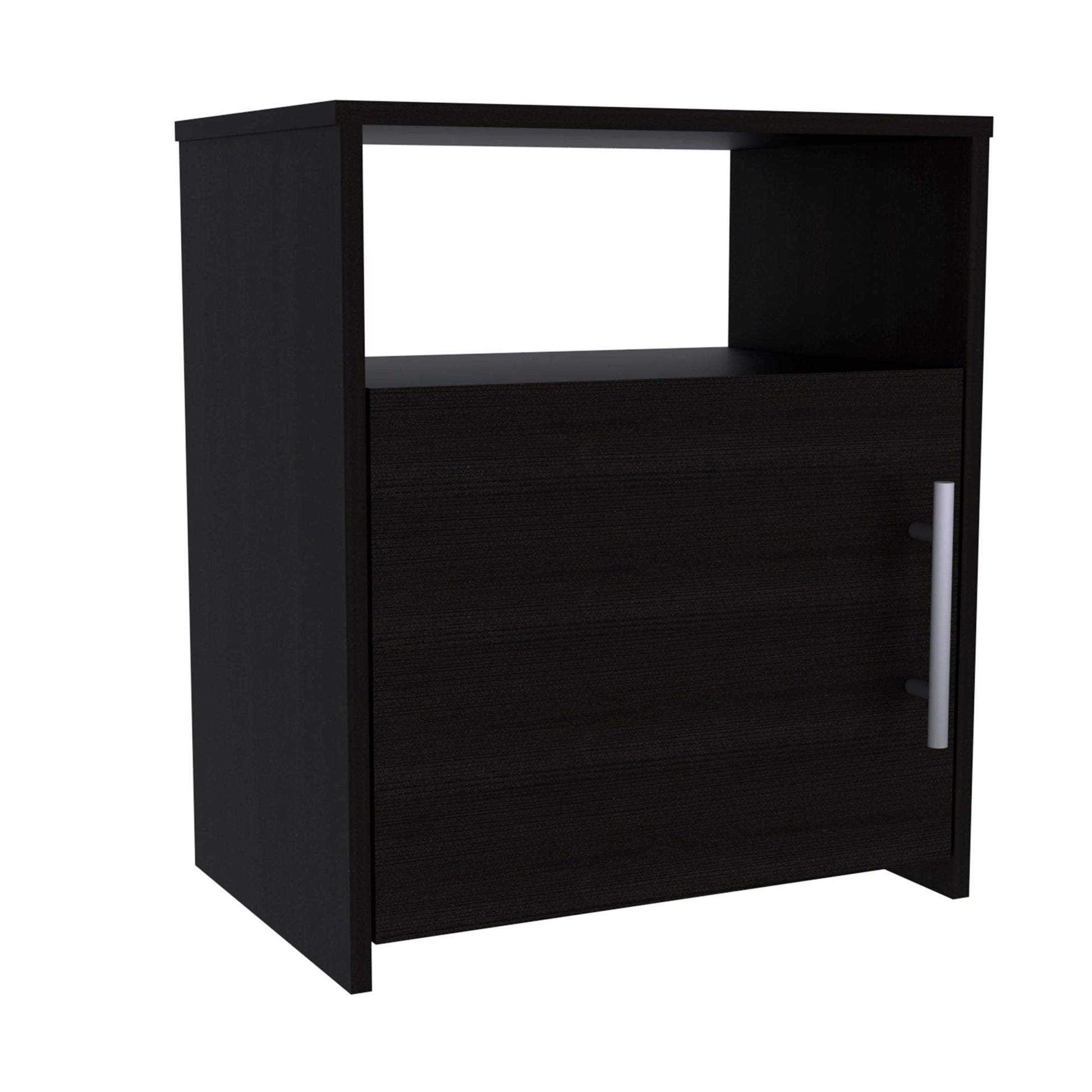 3 Piece Bedroom Set, Aralia Drawer Dresser, 2 Omaha Nightstands, Black Light Oak Black Particle Board Particle Board
