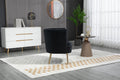 Coolmore Accent Chair ,Leisure Single Chair With Golden Feet Black Velvet
