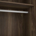 3 Door Shutter Wardrobe With Shelves, Walnut Sliding Walnut Shelf Bedroom Shelf Contemporary 3 Mdf