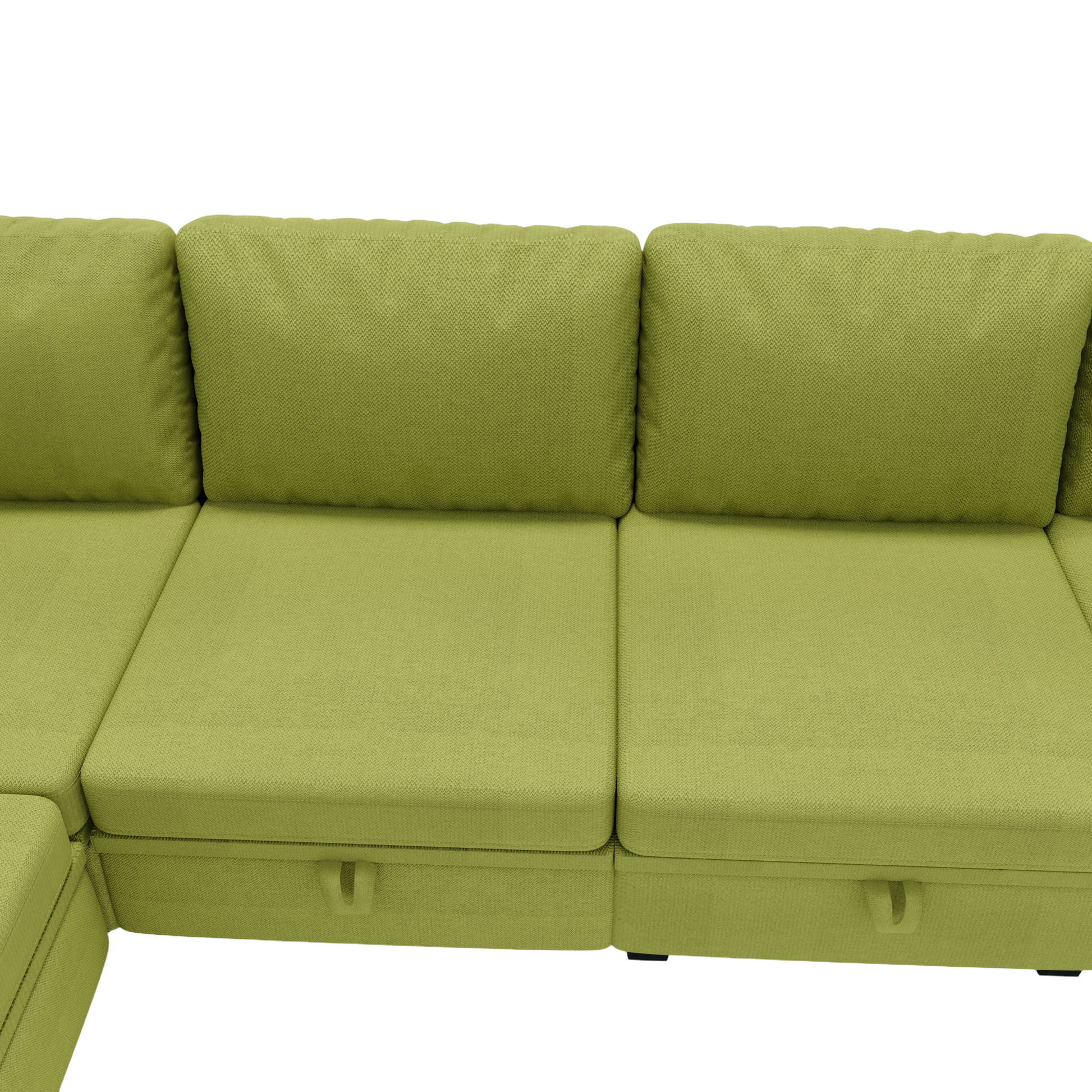 United We Win Modular Sectional Sofa U Shaped Modular Couch With Reversible Chaise Modular Sofa Sectional Couch With Storage Seats Olive Linen