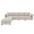 United We Win Modular Sectional Sofa U Shaped Modular Couch With Reversible Chaise Modular Sofa Sectional Couch With Storage Seats Beige Linen
