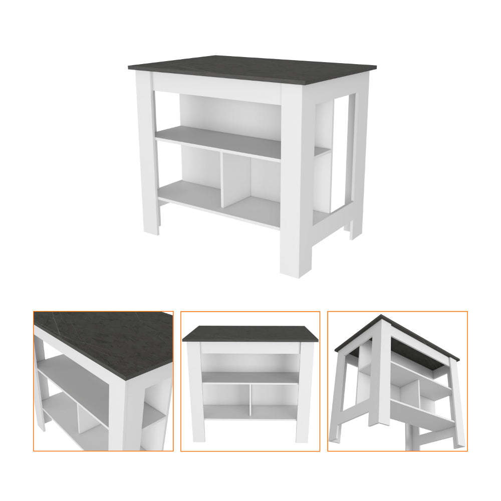 2 Piece Kitchen Set, Kitchen Island Pantry Cabinetwhite Onyx Light Oak White Particle Board Particle Board