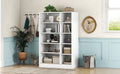 3 Door Shutter Wardrobe With Shelves, White Sliding White White Shelf Bedroom Shelf Contemporary 3 Mdf