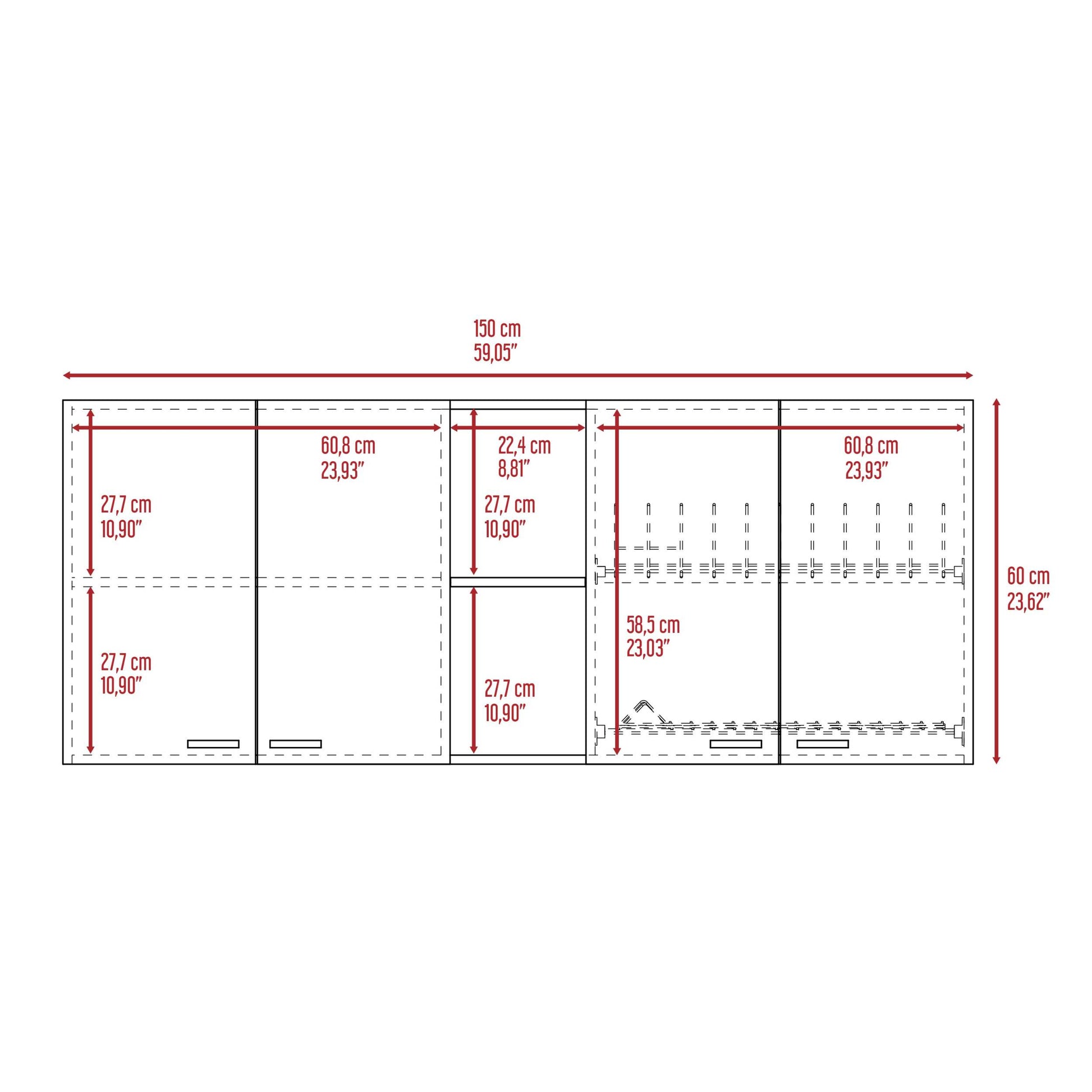 2 Piece Kitchen Set, Olimpo 150 Wall Cabinet Salento Utility Sink With Cabinet, Black White Black Particle Board Particle Board