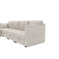 United We Win Modular Sectional Sofa U Shaped Modular Couch With Reversible Chaise Modular Sofa Sectional Couch With Storage Seats Beige Linen