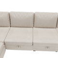 United We Win Modular Sectional Sofa U Shaped Modular Couch With Reversible Chaise Modular Sofa Sectional Couch With Storage Seats Beige Linen
