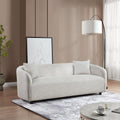 3 Seater Sofa Comfy Sofa For Living Room, Boucl Couch Grey Grey Fabric