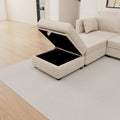 United We Win Modular Sectional Sofa U Shaped Modular Couch With Reversible Chaise Modular Sofa Sectional Couch With Storage Seats Beige Linen