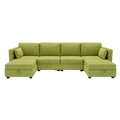 United We Win Modular Sectional Sofa U Shaped Modular Couch With Reversible Chaise Modular Sofa Sectional Couch With Storage Seats Olive Linen