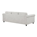 89.37Inch 3 Seats Upholstered Sofa, Bishop Beige Beige Fabric