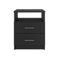 3 Piece Bedroom Set, London Armoire Salento Nightstand Salento Nightstand, Black Full Black 3 Piece Set Particle Board Particle Board