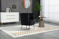 Coolmore Accent Chair ,Leisure Single Chair With Golden Feet Black Velvet