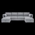 United We Win Modular Sectional Sofa U Shaped Modular Couch With Reversible Chaise Modular Sofa Sectional Couch With Storage Seats Gray Linen