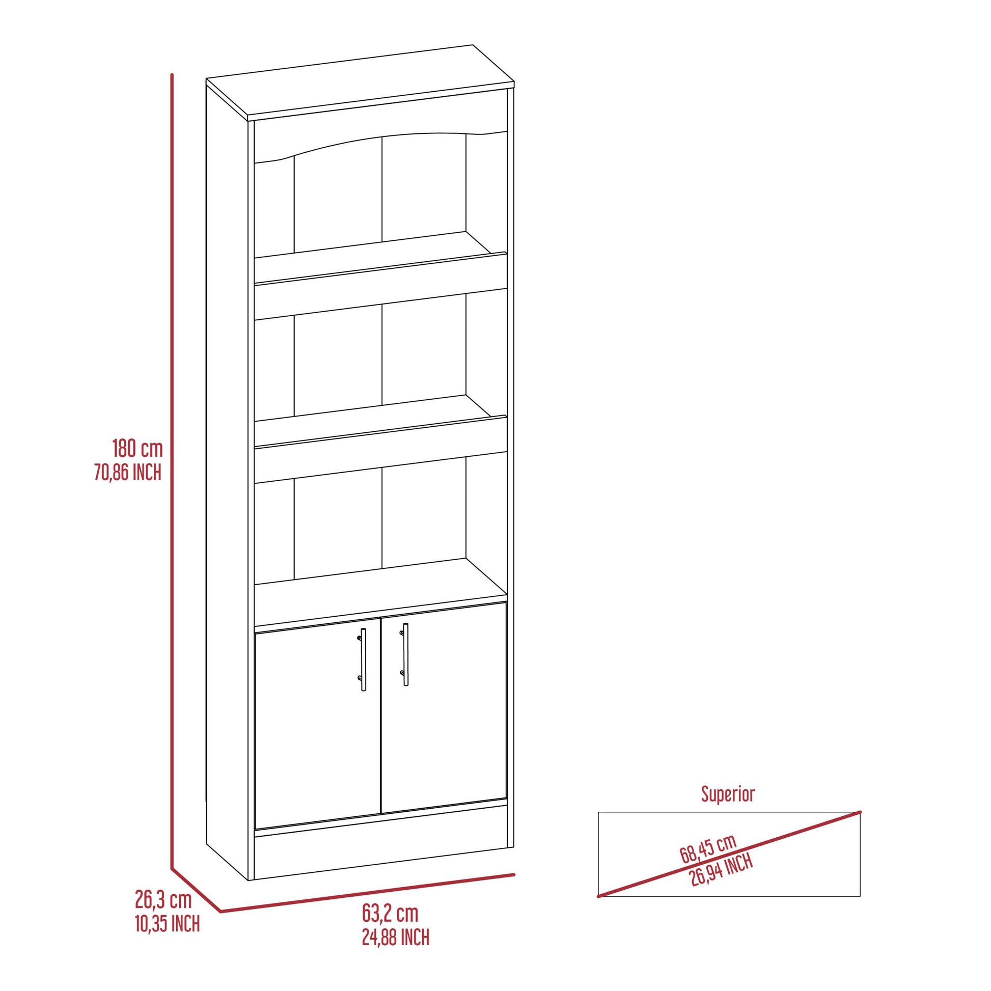 2 Piece Office Set, Bookcase Desk, Light Gray Light Gray Particle Board Particle Board